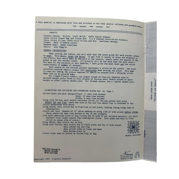 Vintage Children are Special Cross Stitch Design Booklet #4 Ninna 1982 Gift Baby - Picture 2 of 3